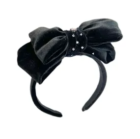 Audrey Black Velvet Headband