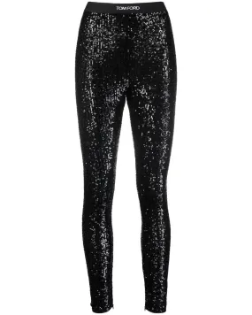 Black All Over Sequin Legging