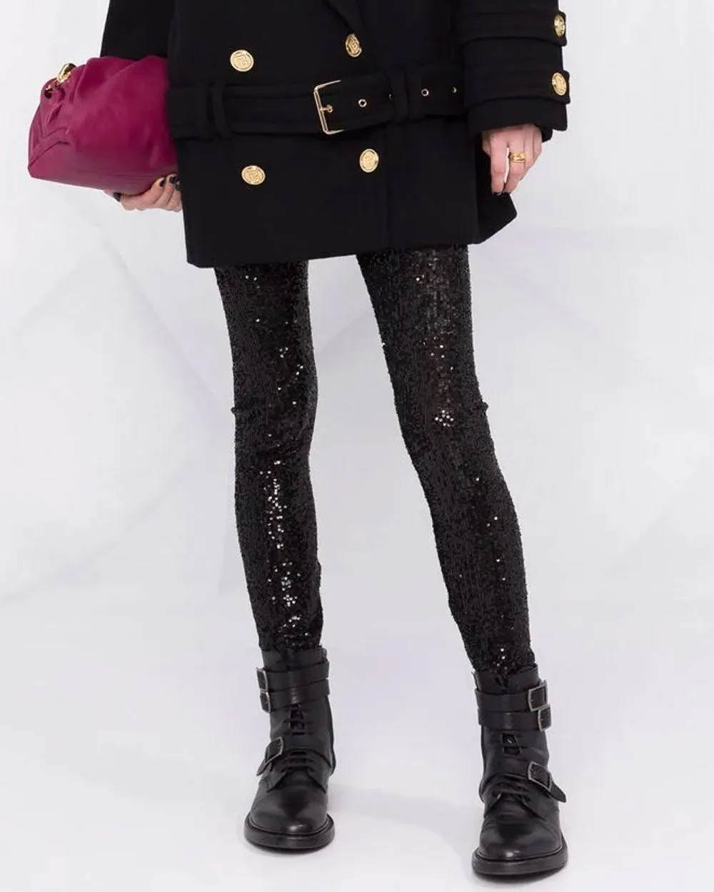 Black All Over Sequin Legging