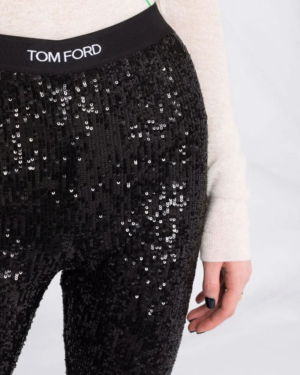 Black All Over Sequin Legging