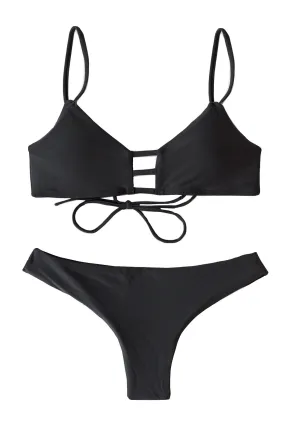 BLACK Bikini TOP | Black Brazilian BOTTOMS