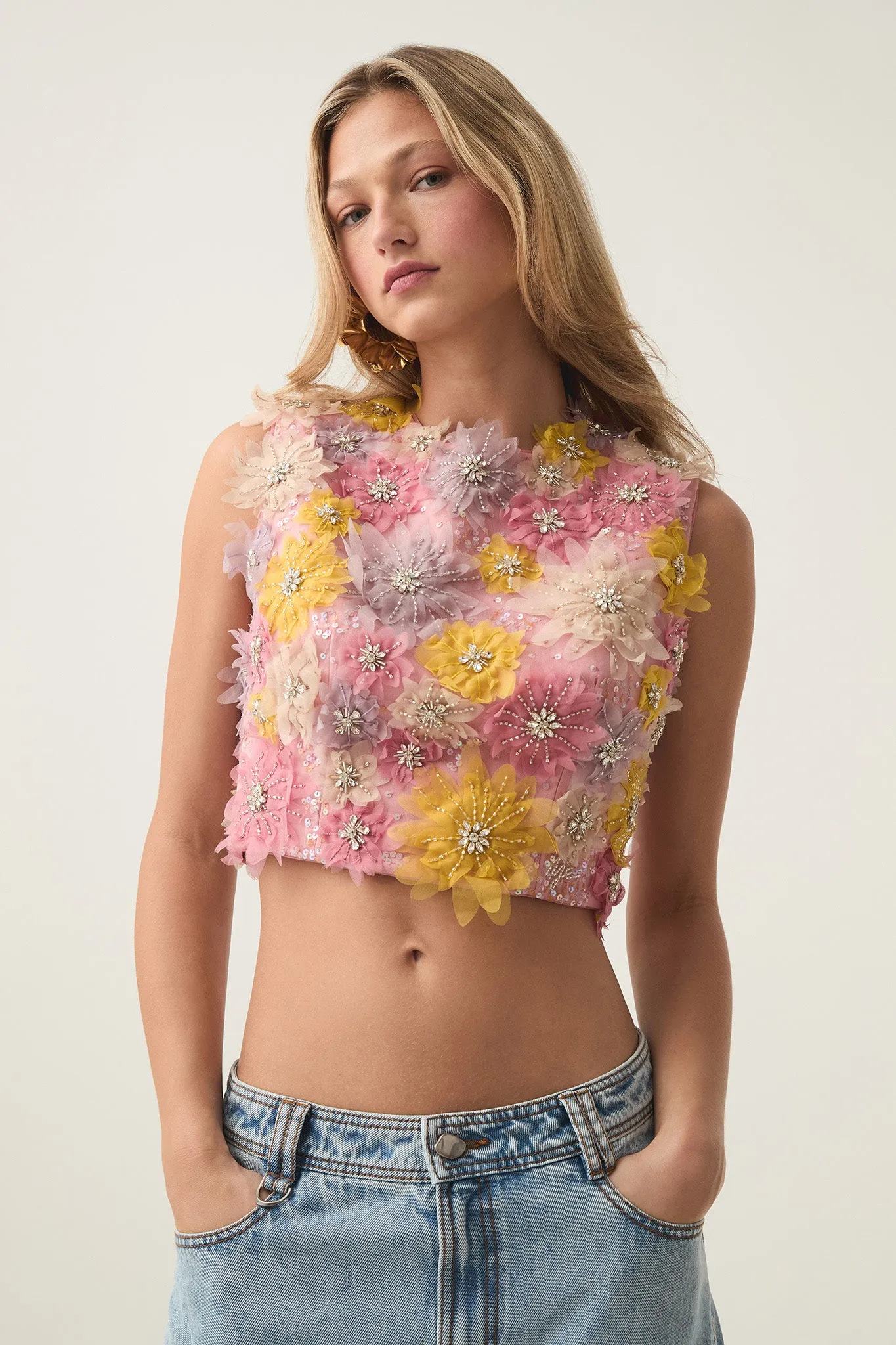 Blossom Flower Shell Top