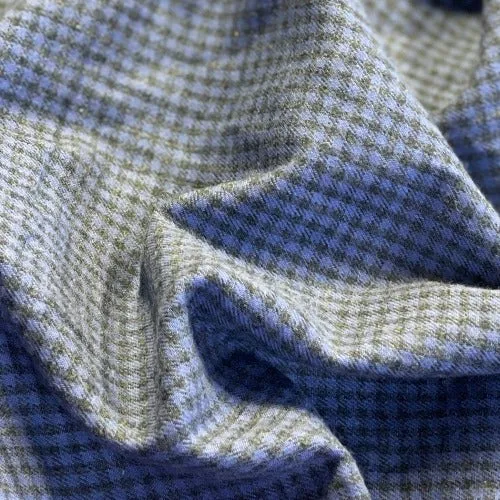 Blue | Super Soft Check Shirting - SKU 7104 #S184