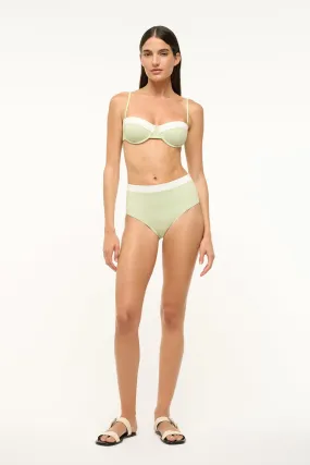 DEVON HIGH RISE BIKINI BOTTOM | PALE JADE WHITE