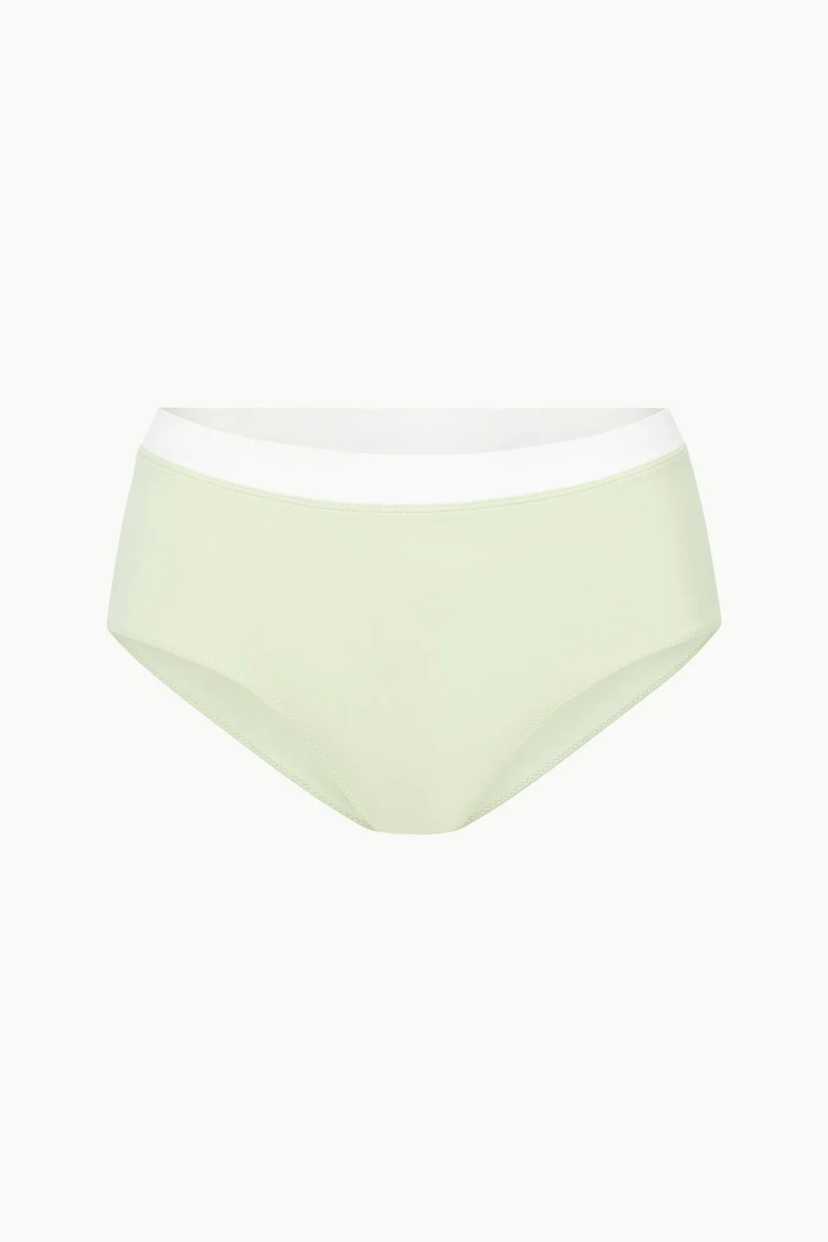 DEVON HIGH RISE BIKINI BOTTOM | PALE JADE WHITE