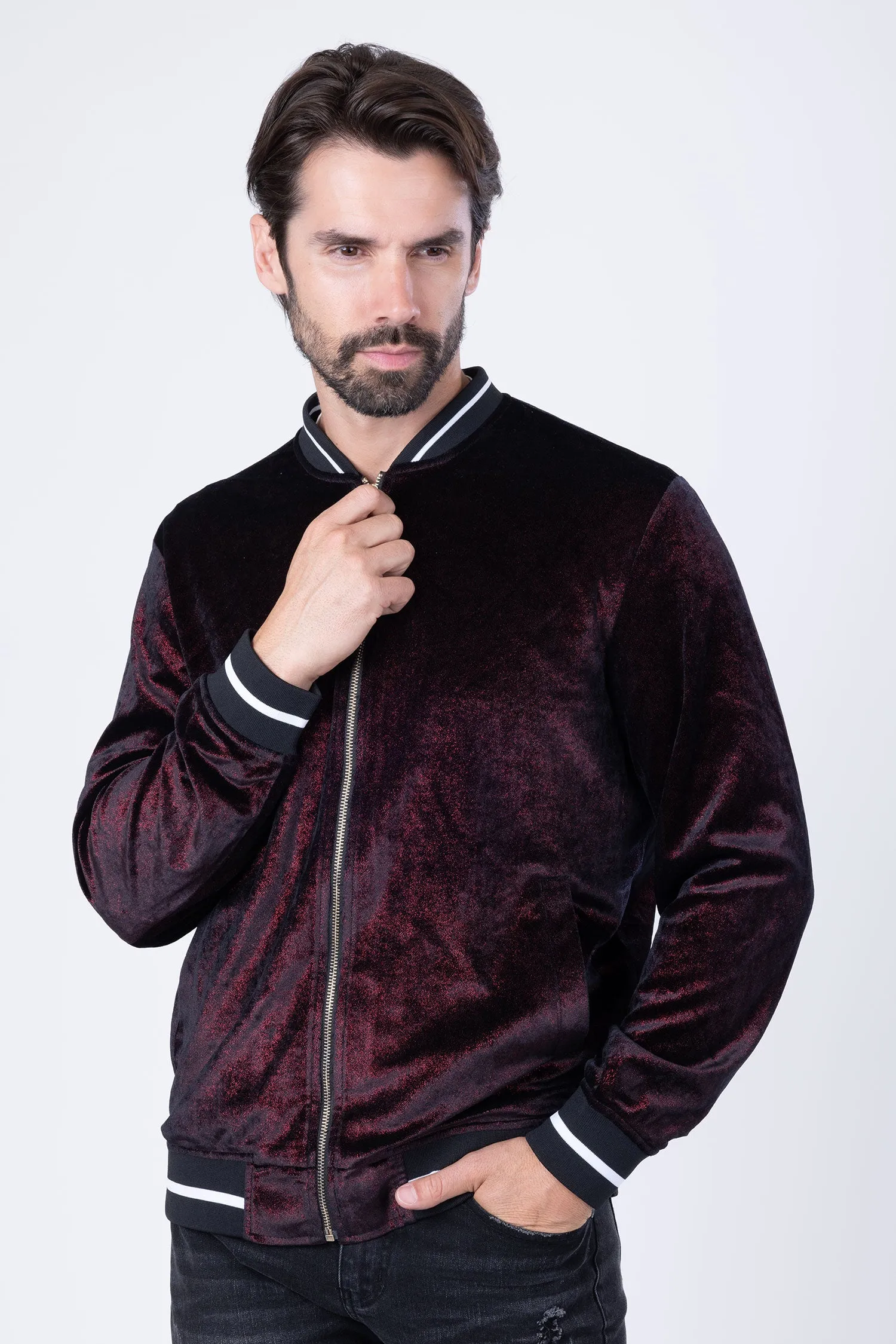 Drip Velour Bomber Jacket