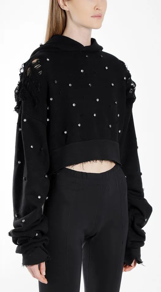 Embellished Hooded Sweatshirt