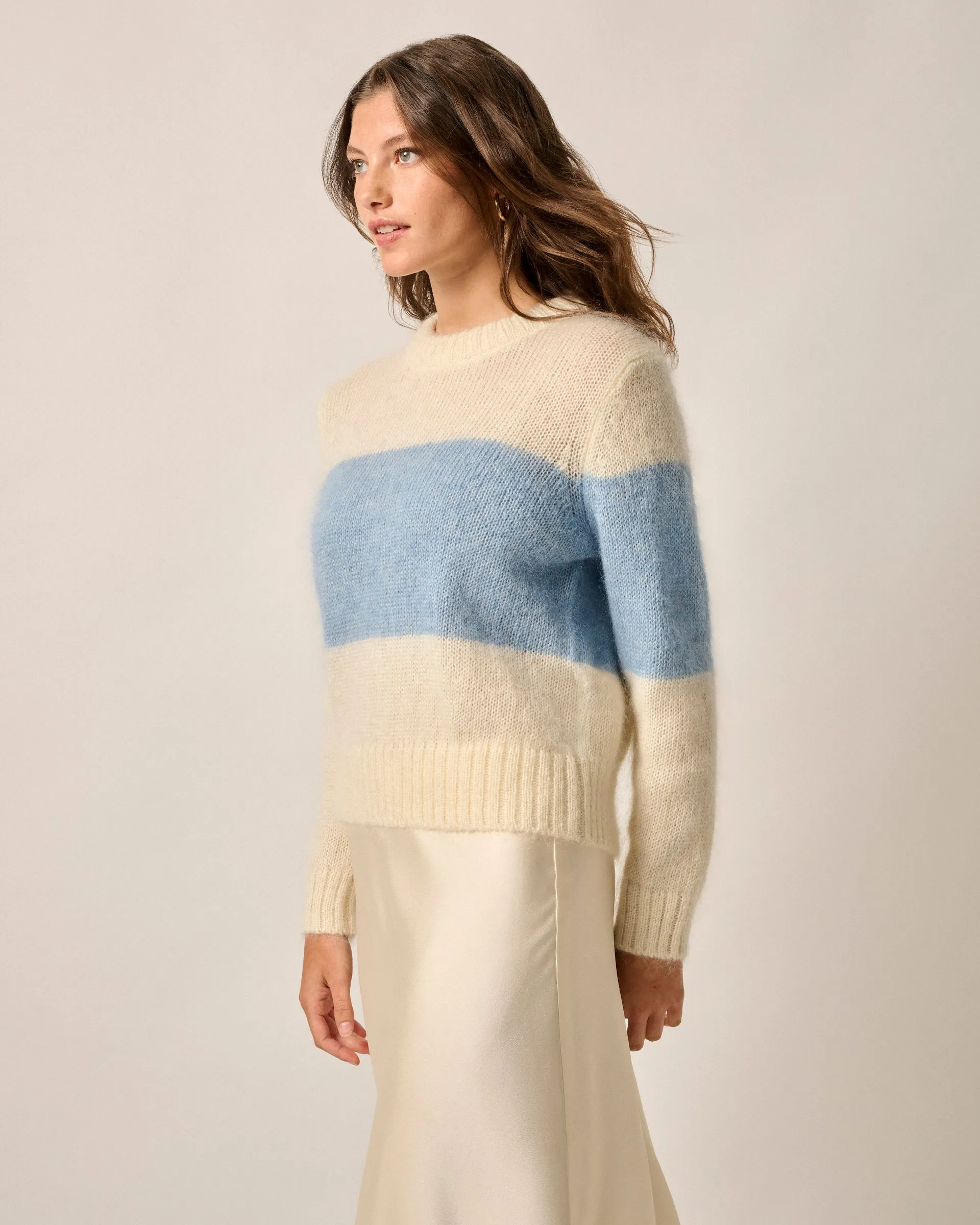 Esme Colorblock Chunky Crewneck Sweater