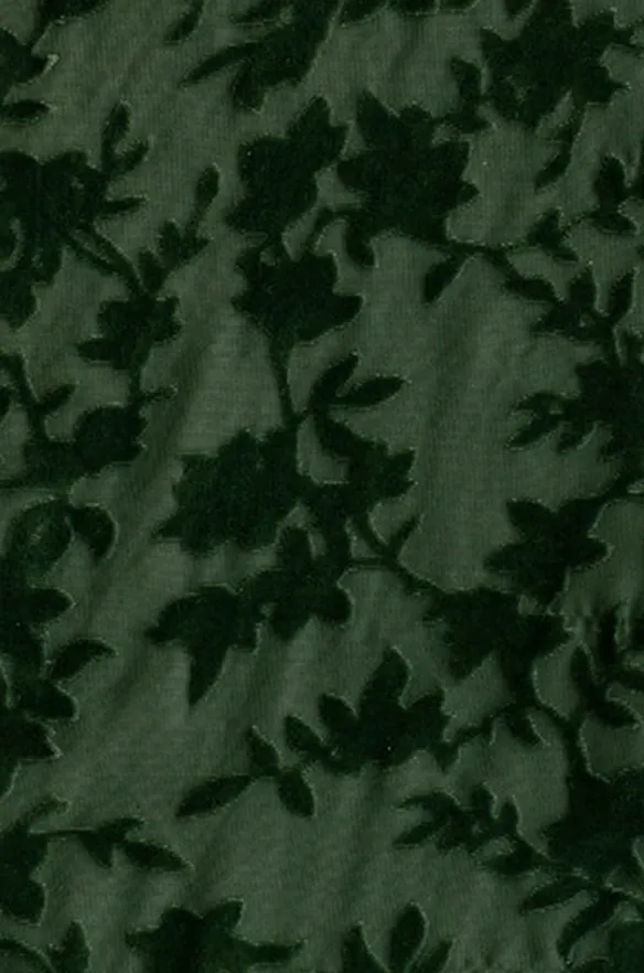 Floral Burnout Velvet Fabric By Yard | Made To Order