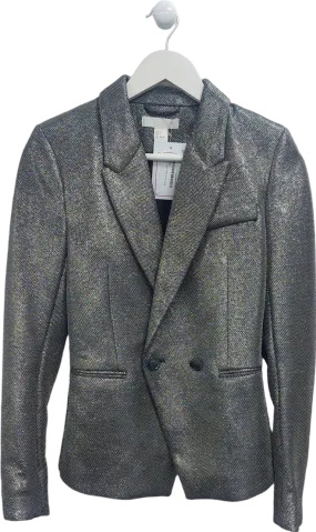 H&M Metallic Fitted Glittery Blazer UK 4