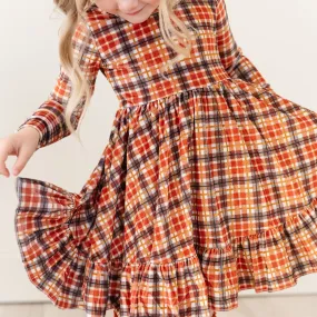 Harvest Plaid Velvet Charm Dress