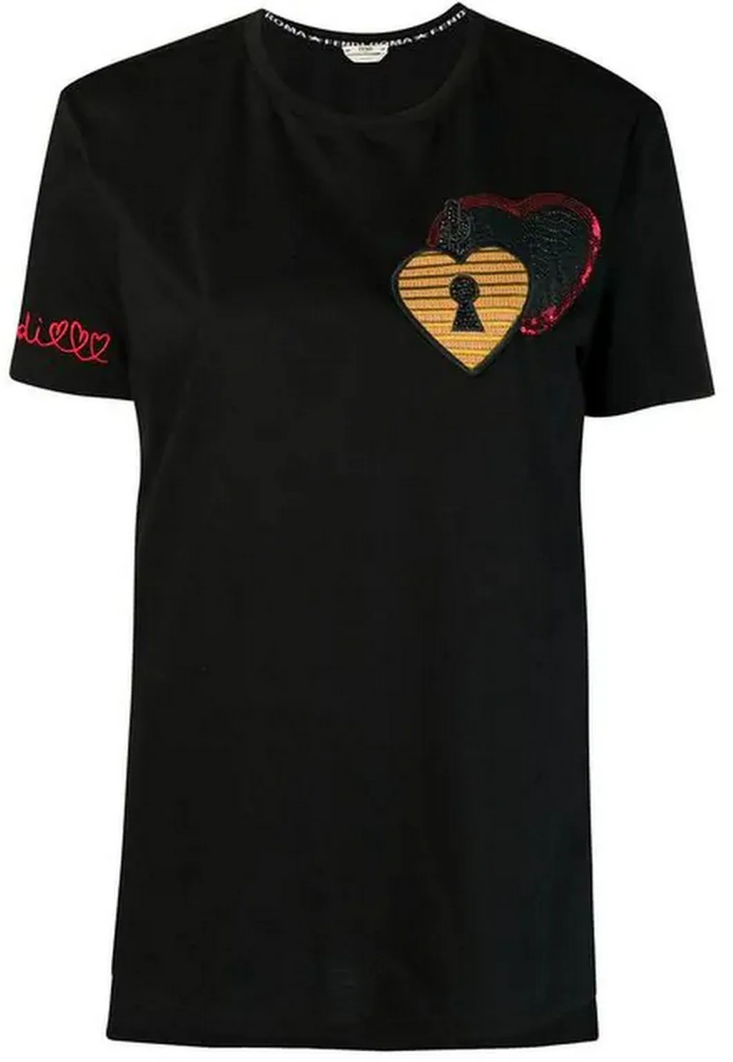 Heart Patch T-Shirt, Black