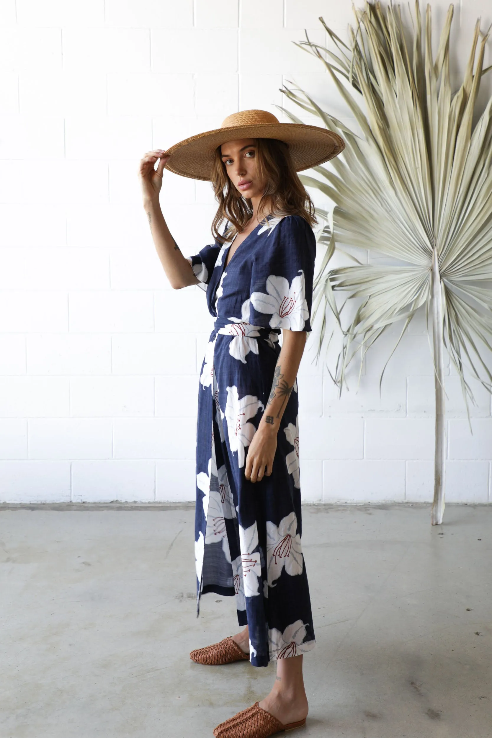 HIBISCUS WRAP DRESS