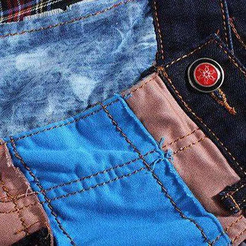 Inside-out patchwork men's jeans