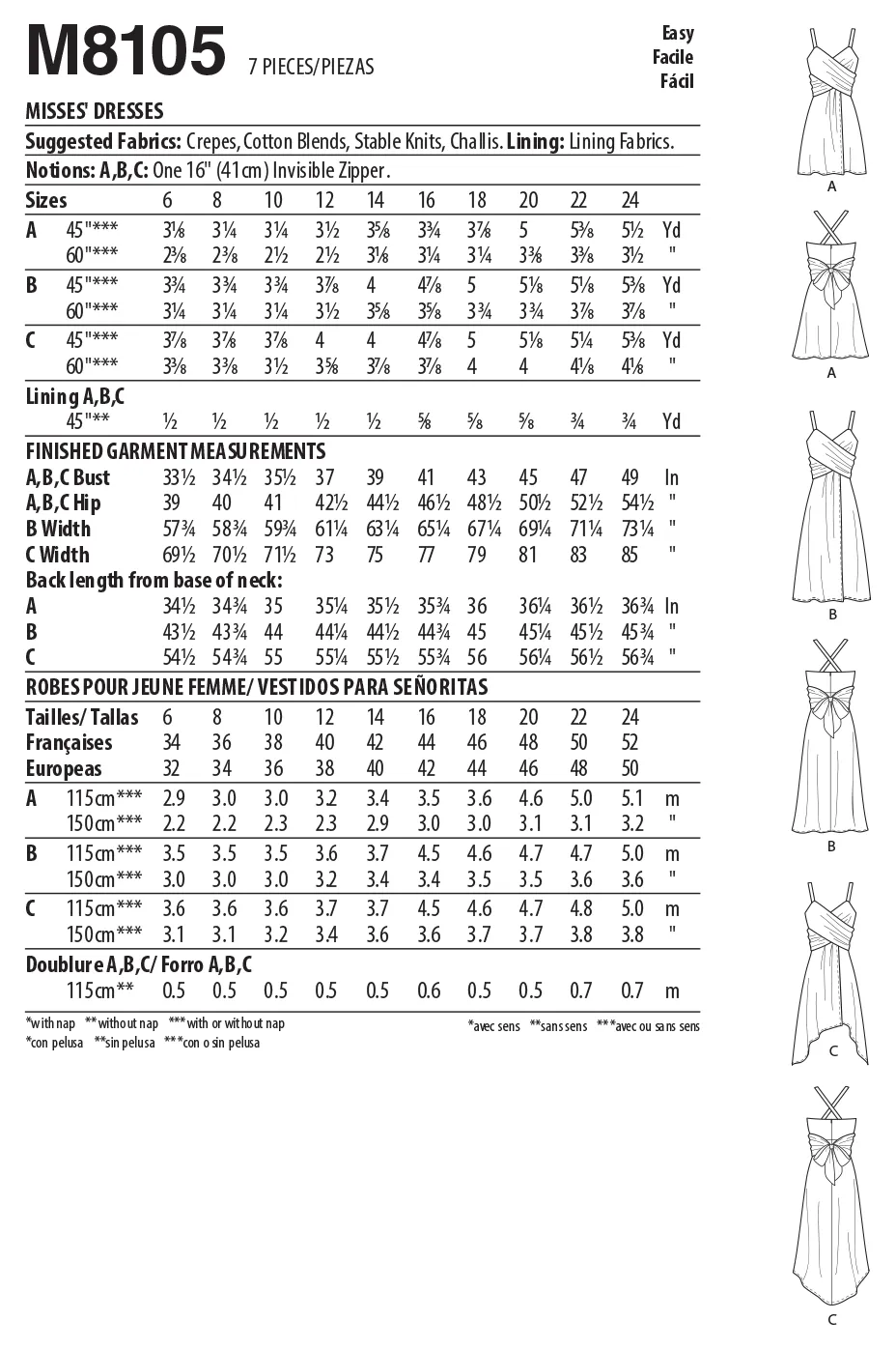 McCall's 8105 Dresses sewing pattern #MeadowMcCalls