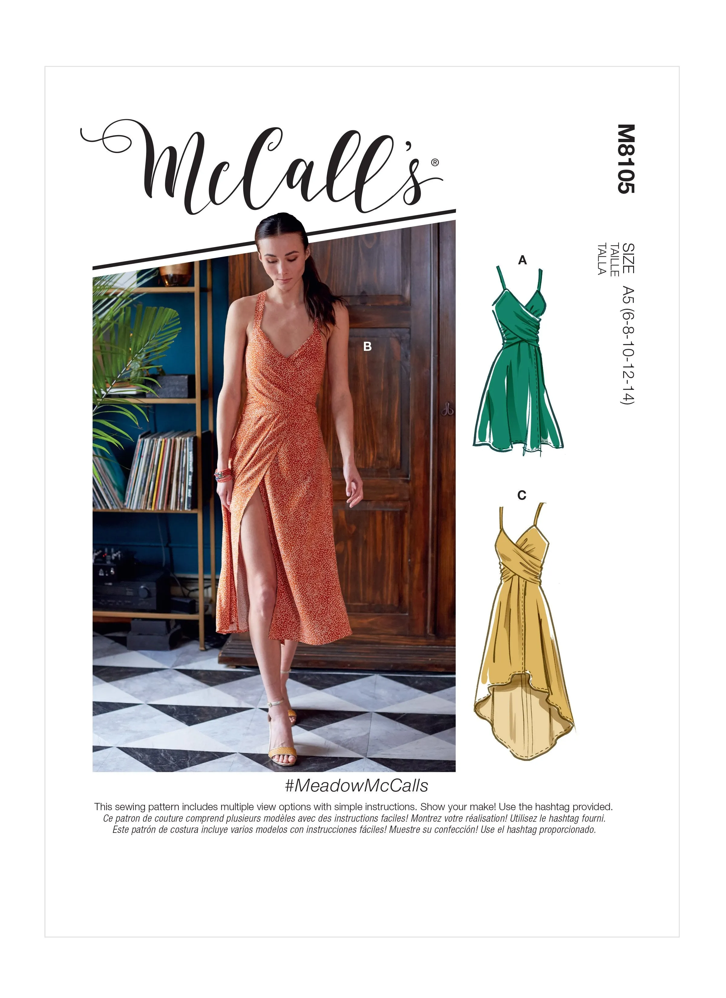 McCall's 8105 Dresses sewing pattern #MeadowMcCalls