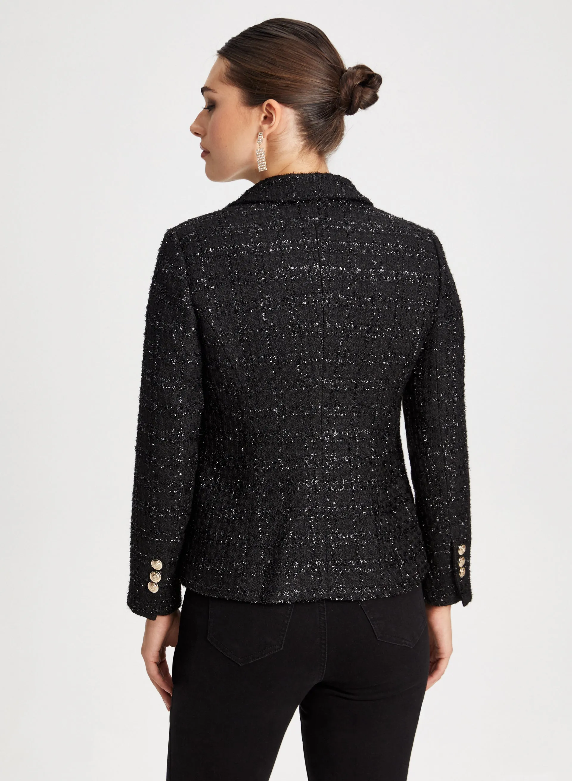 Metallic Detail Tweed Jacket