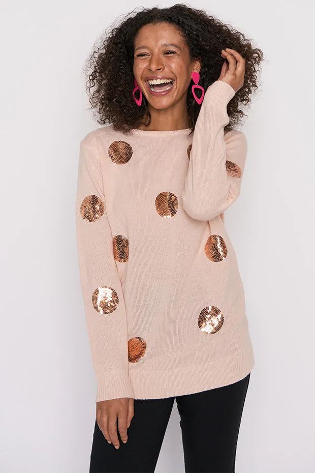 Monica Shell Sequins Knit Jumper