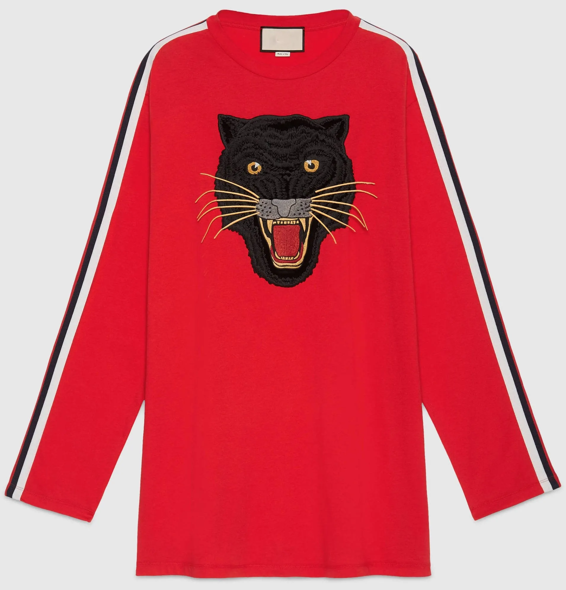 Oversize Long-Sleeve T-Shirt with Panther