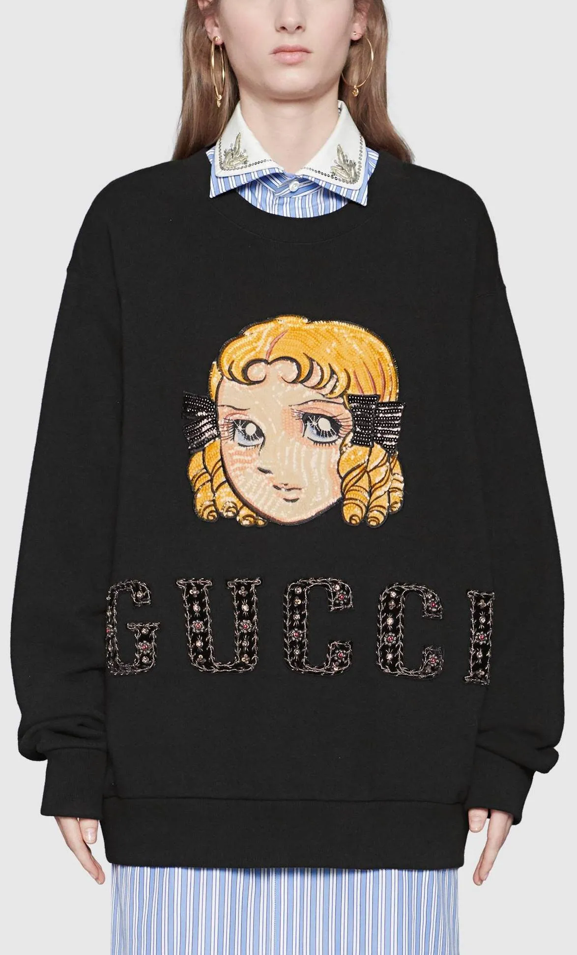 Oversize Sweatshirt with Manga Patch