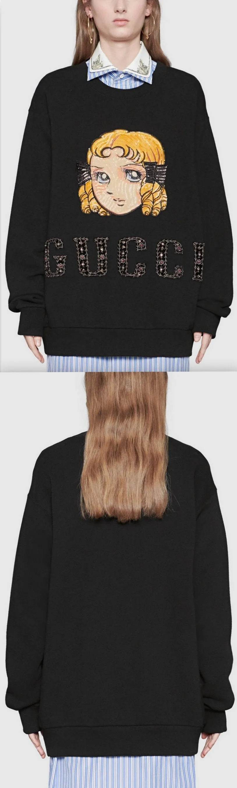 Oversize Sweatshirt with Manga Patch