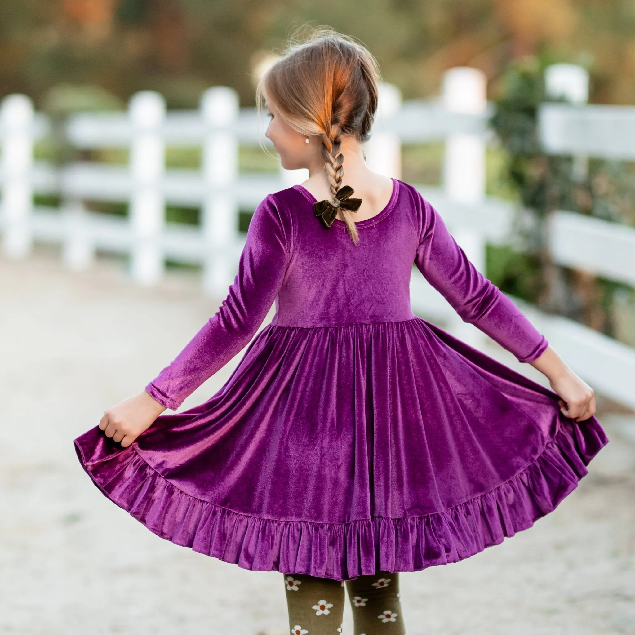 Plum Velvet Charm Dress