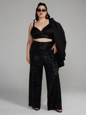 Plus Size Sequin Pant