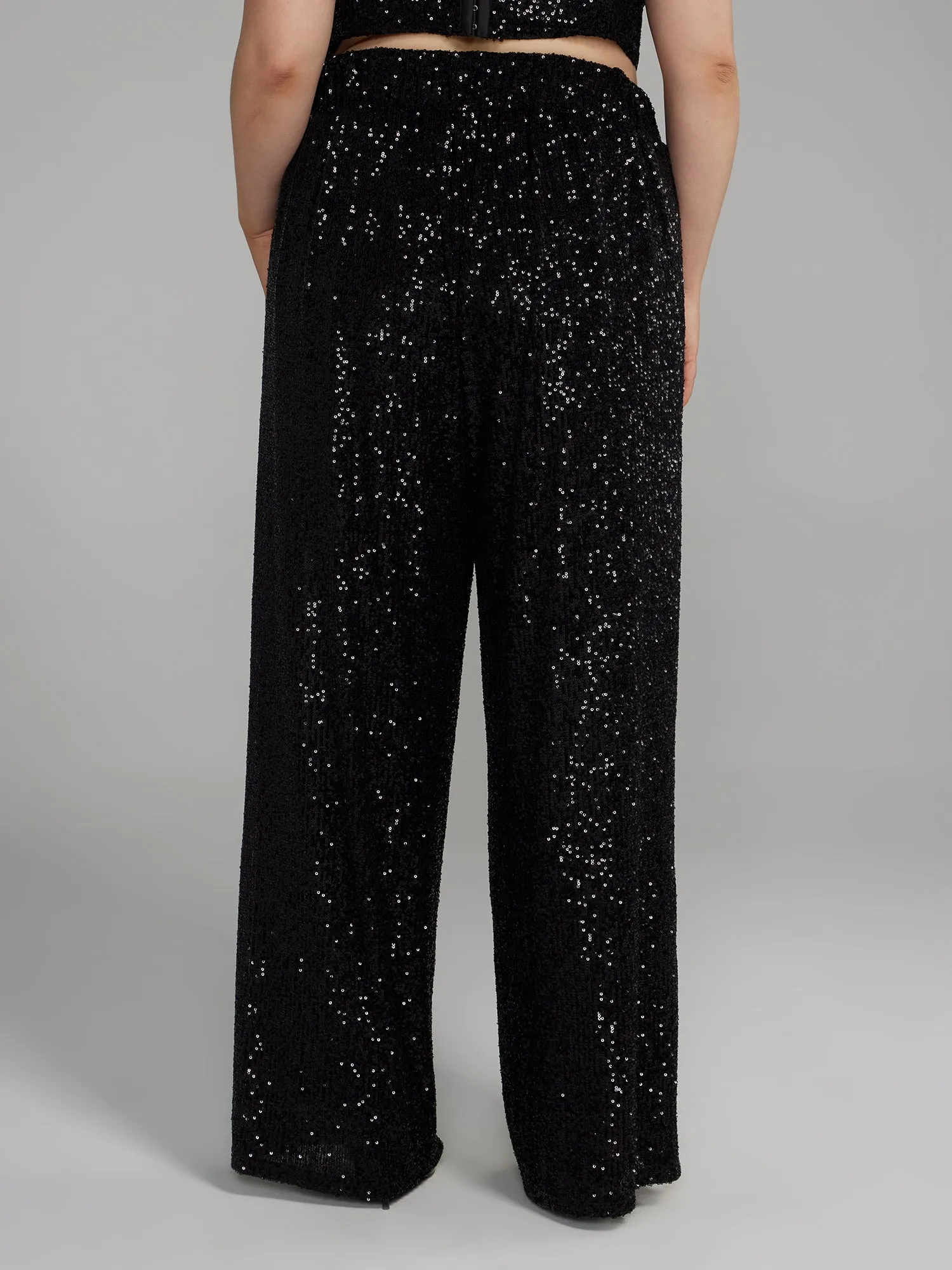 Plus Size Sequin Pant