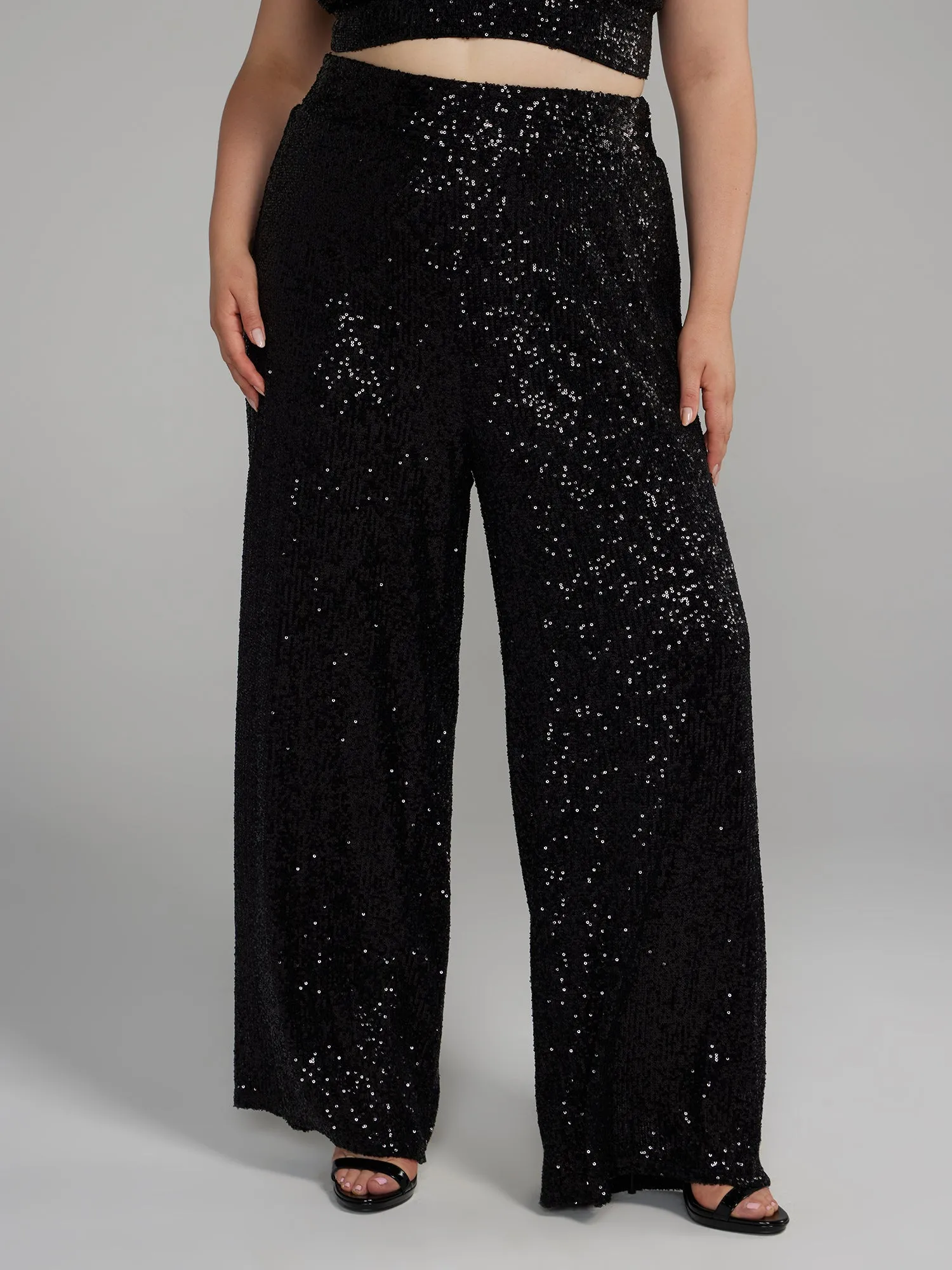 Plus Size Sequin Pant