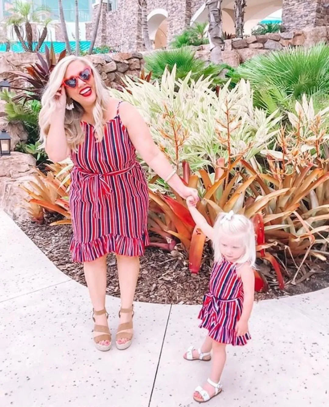 Red White Blue Matching Dresses