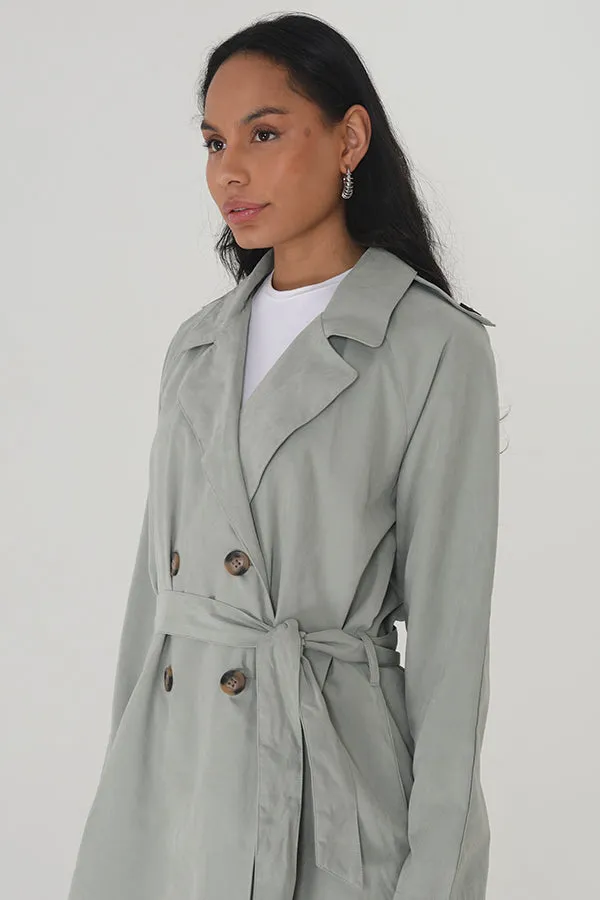 SAGE OVERSIZED DOUBLE BREASTED FULLY LINED JACKET