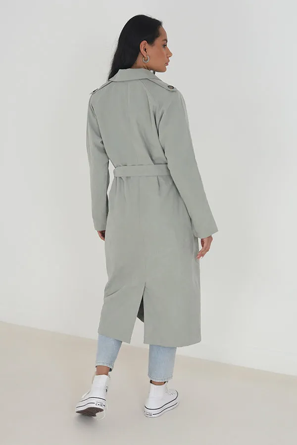 SAGE OVERSIZED DOUBLE BREASTED FULLY LINED JACKET