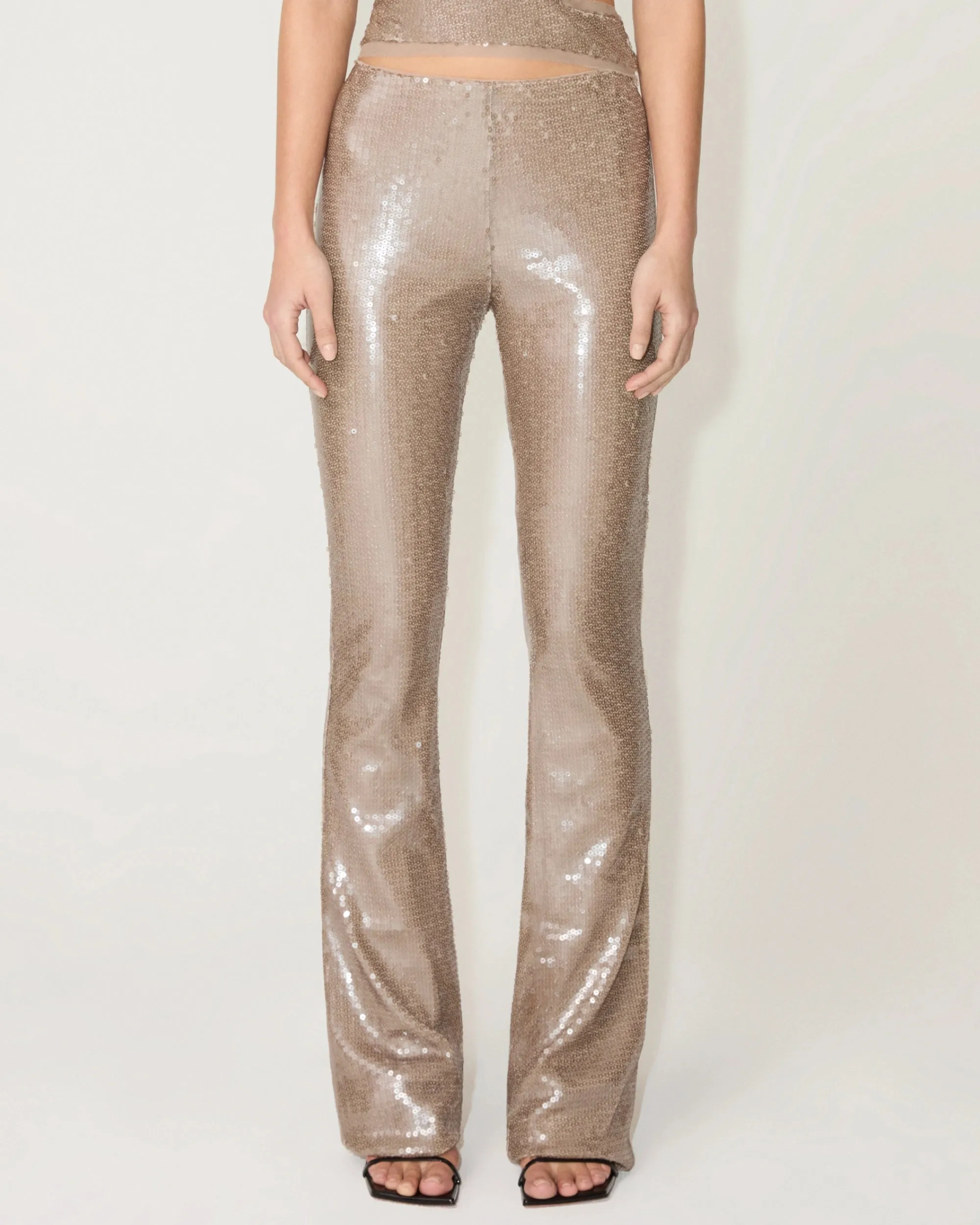 Sequin Low Rise Pant | Champagne