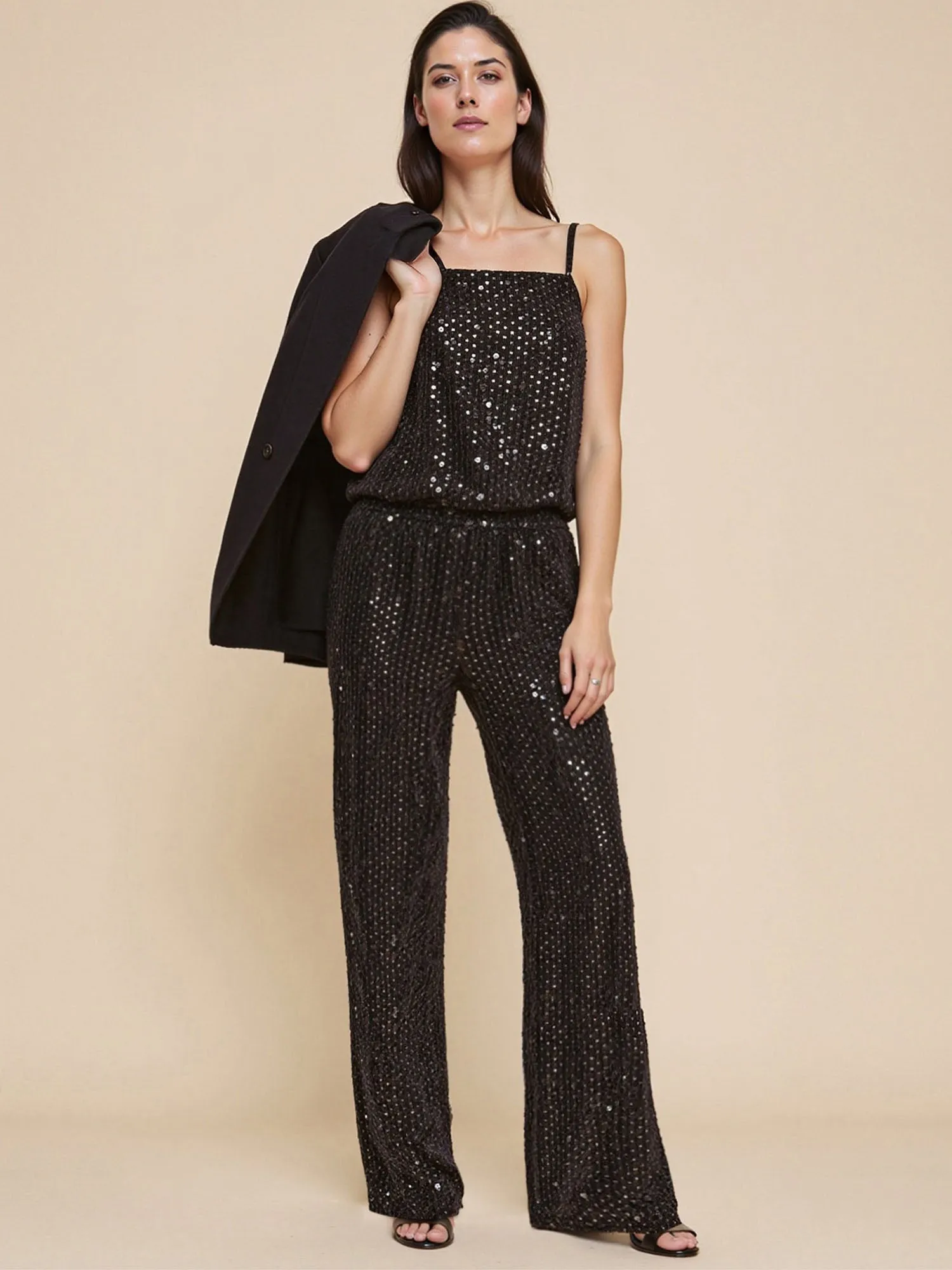 Sequin Straight Leg Pants