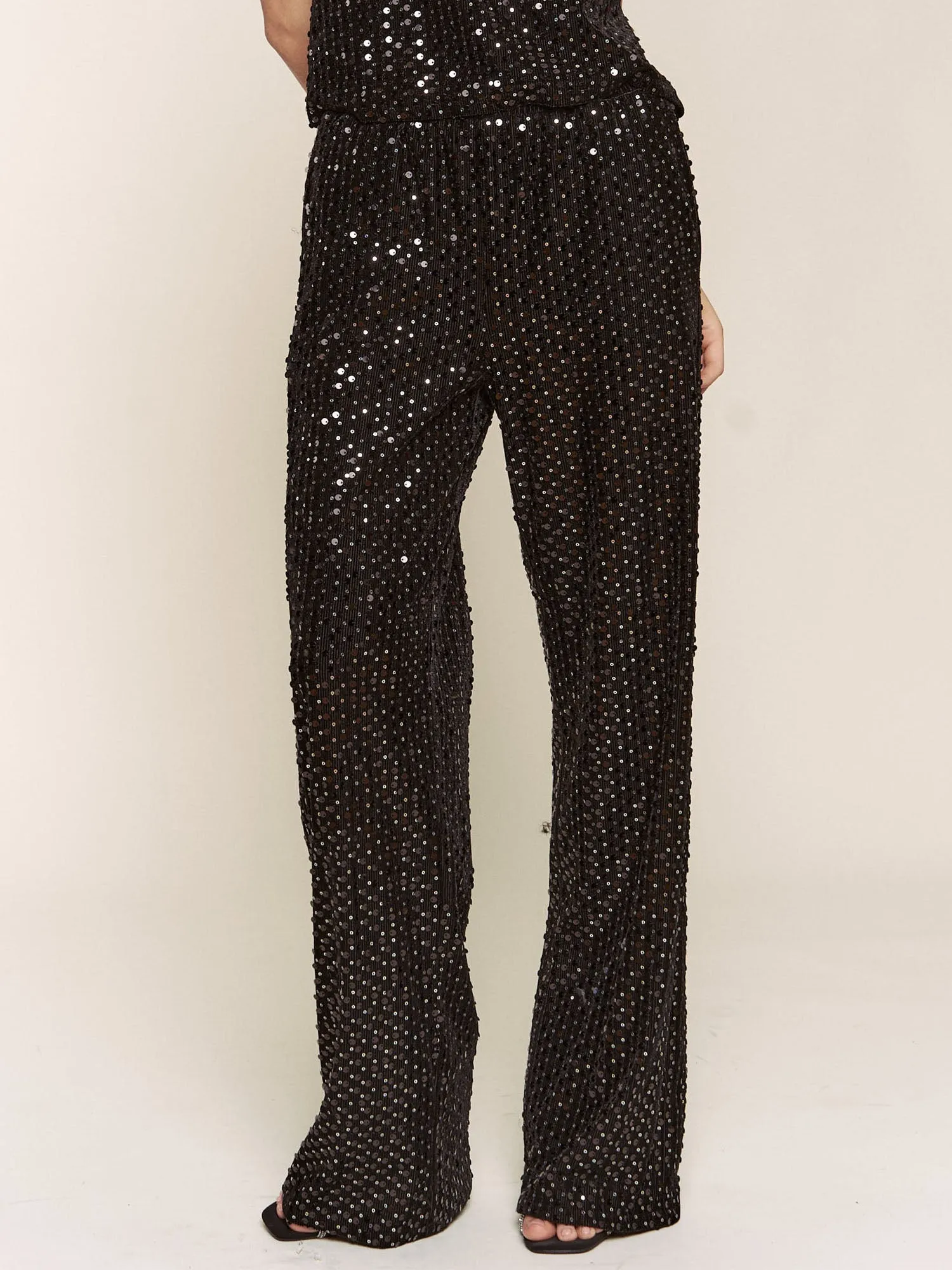 Sequin Straight Leg Pants