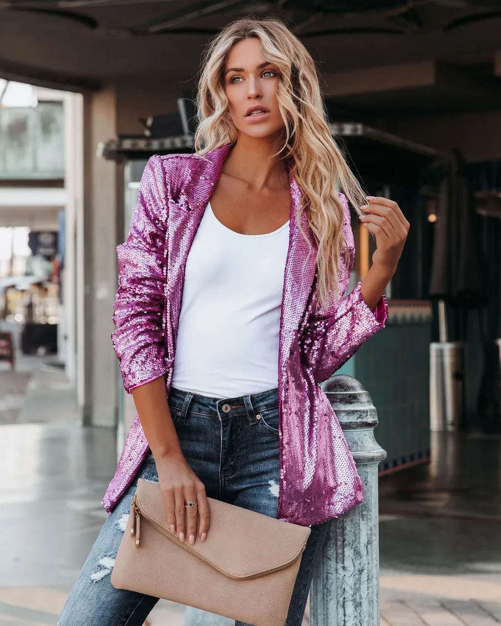 TastyHottie - Life Of The Party Sequin Blazer - Pink