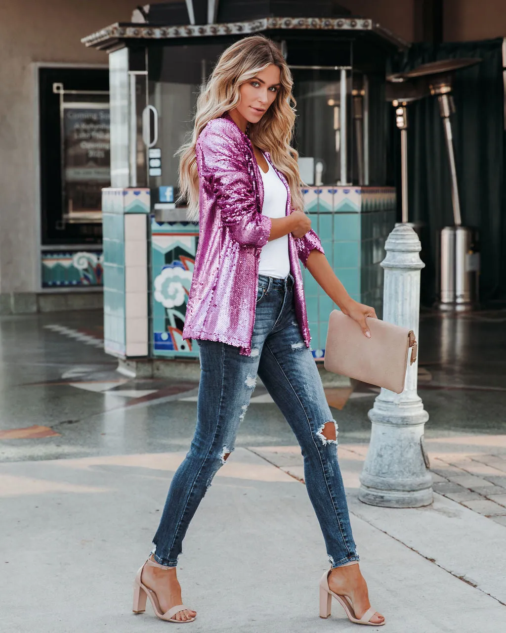 TastyHottie - Life Of The Party Sequin Blazer - Pink