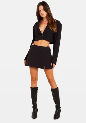 TRINITY LOW RISE MINI SKIRT BLACK